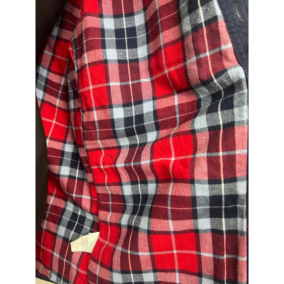 Lands’ End Jacket Men’s M Traditional Fit Blue Plaid Quilted Lining Gorpcore - Picture 8 of 8